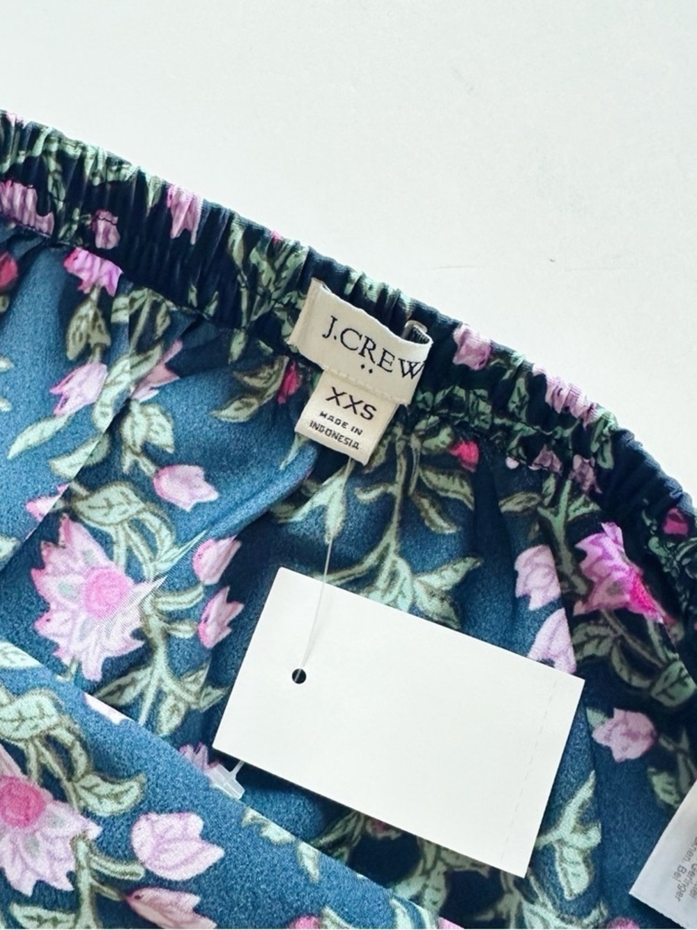 NEW J.Crew Factory Printed Bias Slip Skirt & Top Set Antique Navy Vintage Floral - Picture 11 of 12
